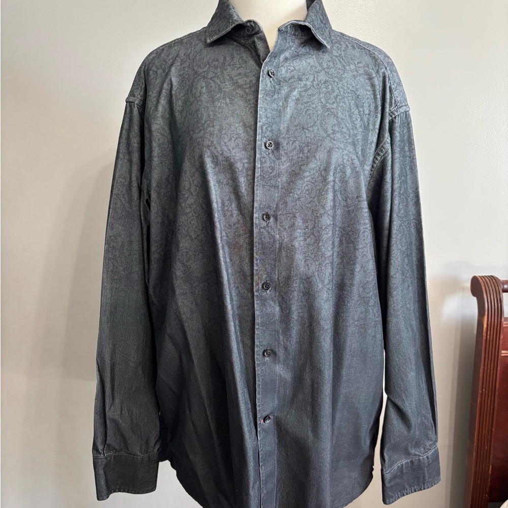 Men’s Cremieux Gray Button-Up Shirt